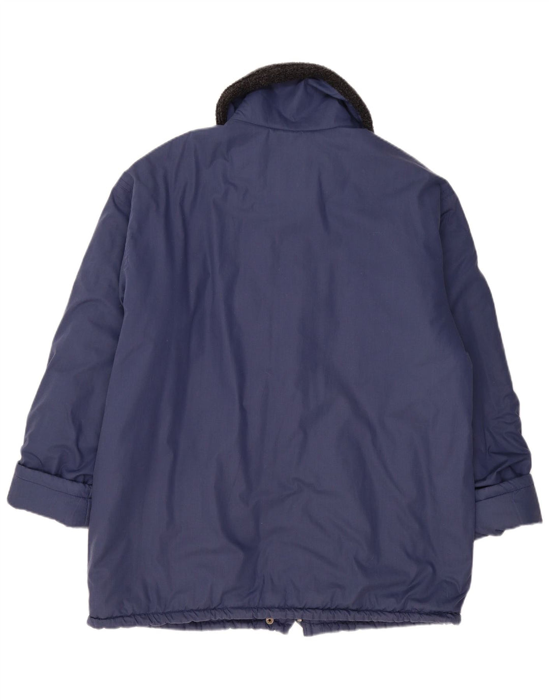 VINTAGE Veste coupe-vent femme UK 20 2XL Bleu Marine Polyester