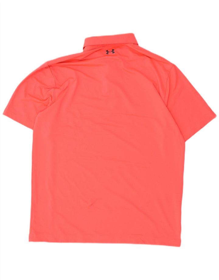 UNDER ARMOUR Polo Homme Large Rose Polyester