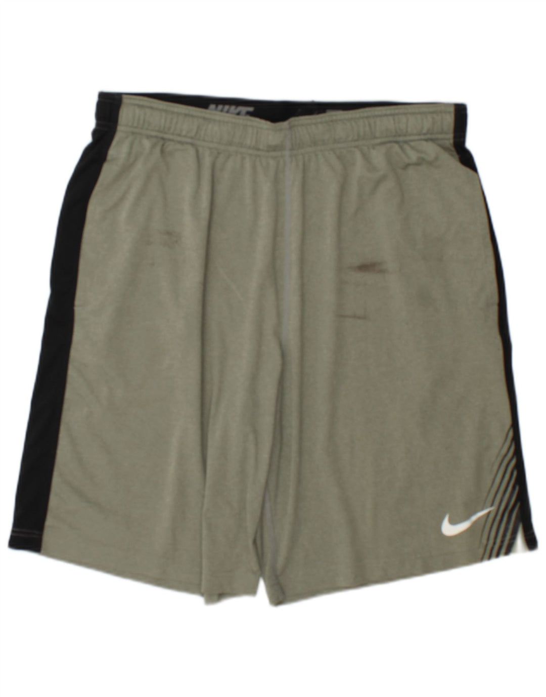 Nike Short de sport pour homme Large Vert Colorblock Polyester