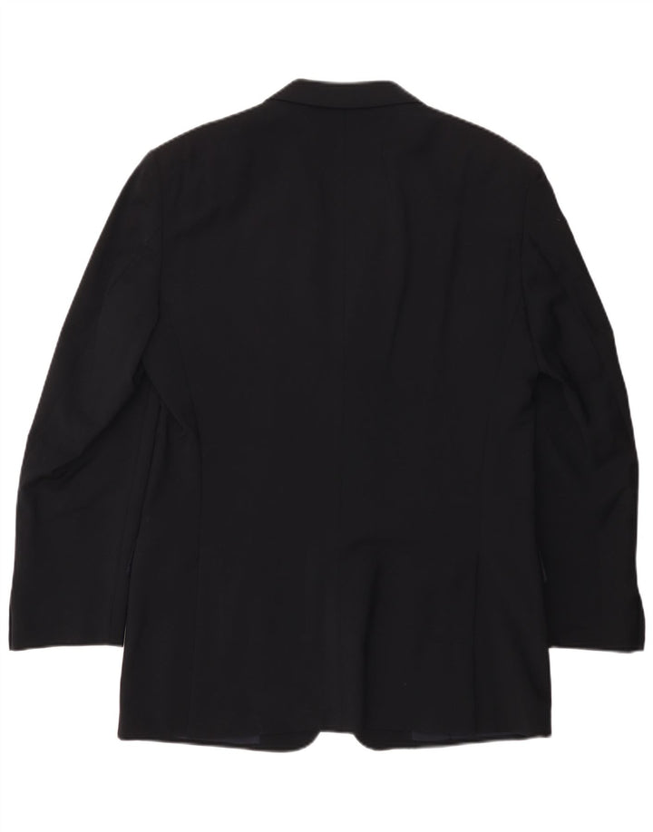 Valentino Veste Blazer 3 Boutons Homme IT 50 Large Bleu Marine Laine