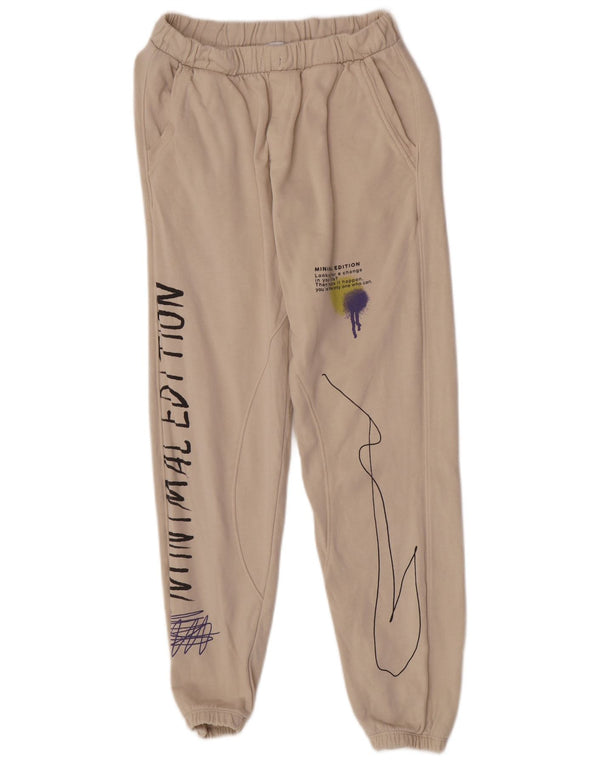 Pantalon de survêtement graphique Zara fille 13-14 ans coton beige