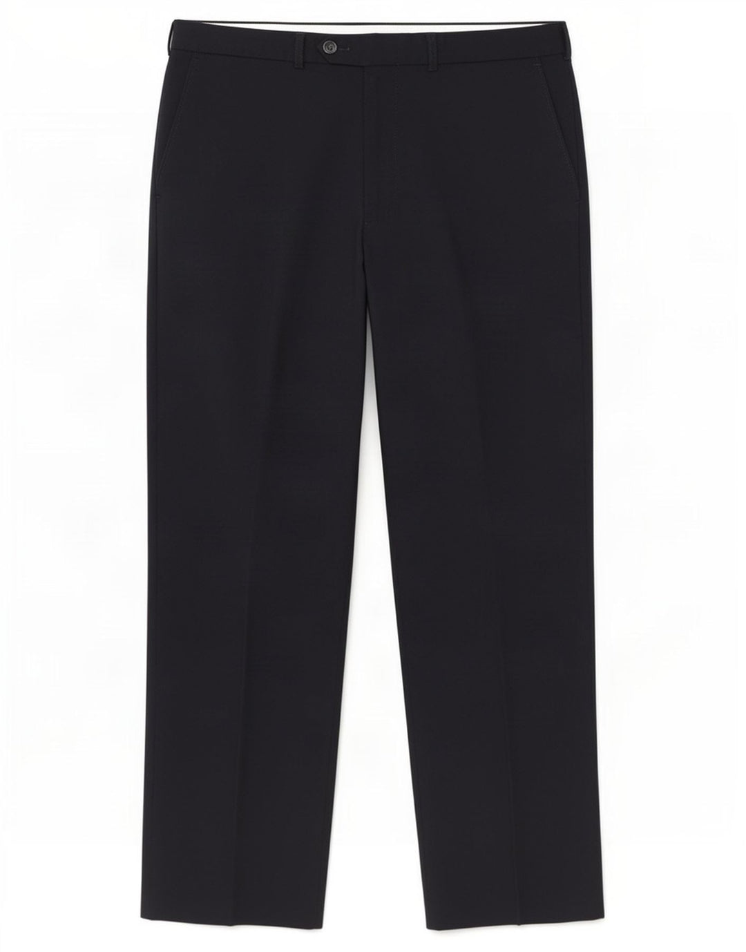 Marks & Spencer Pantalon de Costume Droit Homme W34 L29 Bleu Marine Polyester