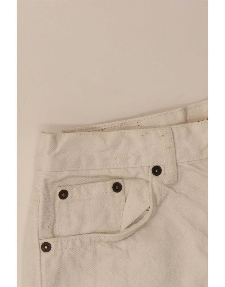 Topshop Short en Jean Femme W28 Polyester Blanc Moyen