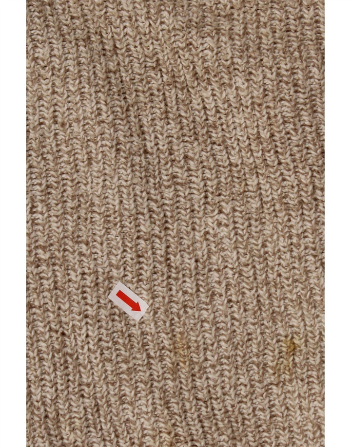 EDDIE BAUER Pull surdimensionné à col boutonné pour homme XL Beige moucheté