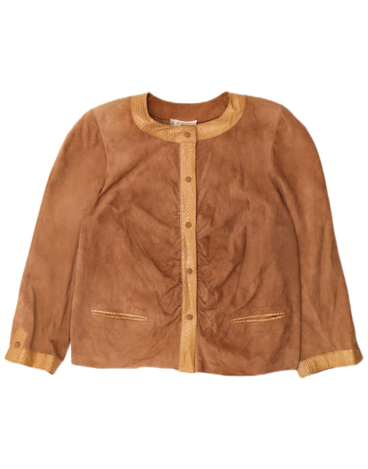 Bruno Magli Veste en daim pour femme UK 14 Large Marron