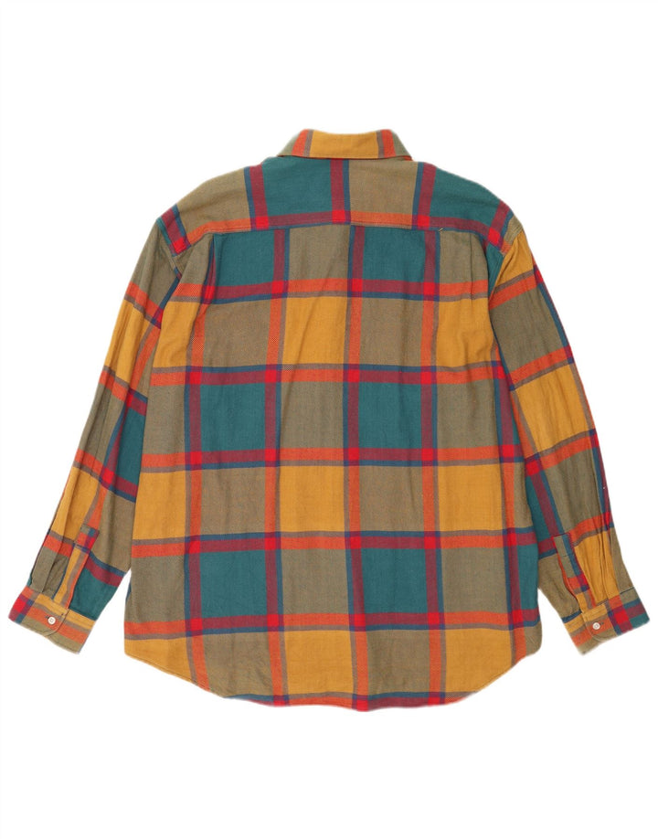 STEFANEL Chemise Flanelle XL Coton Carreaux Multicolore Homme