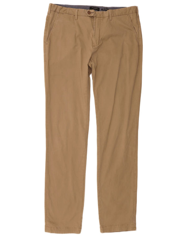 Ted Baker Pantalon Chino Droit Homme W36 L36 Coton Beige