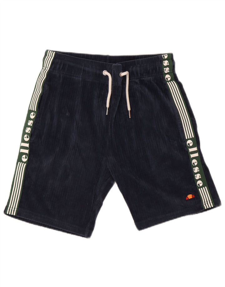 Ellesse Short de sport graphique pour homme en coton bleu marine Small