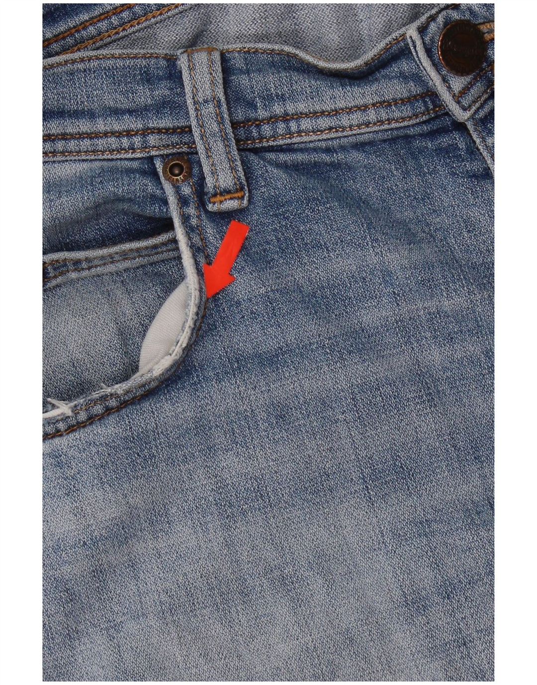 Wrangler Short en jean vieilli pour homme W34 Grand coton bleu