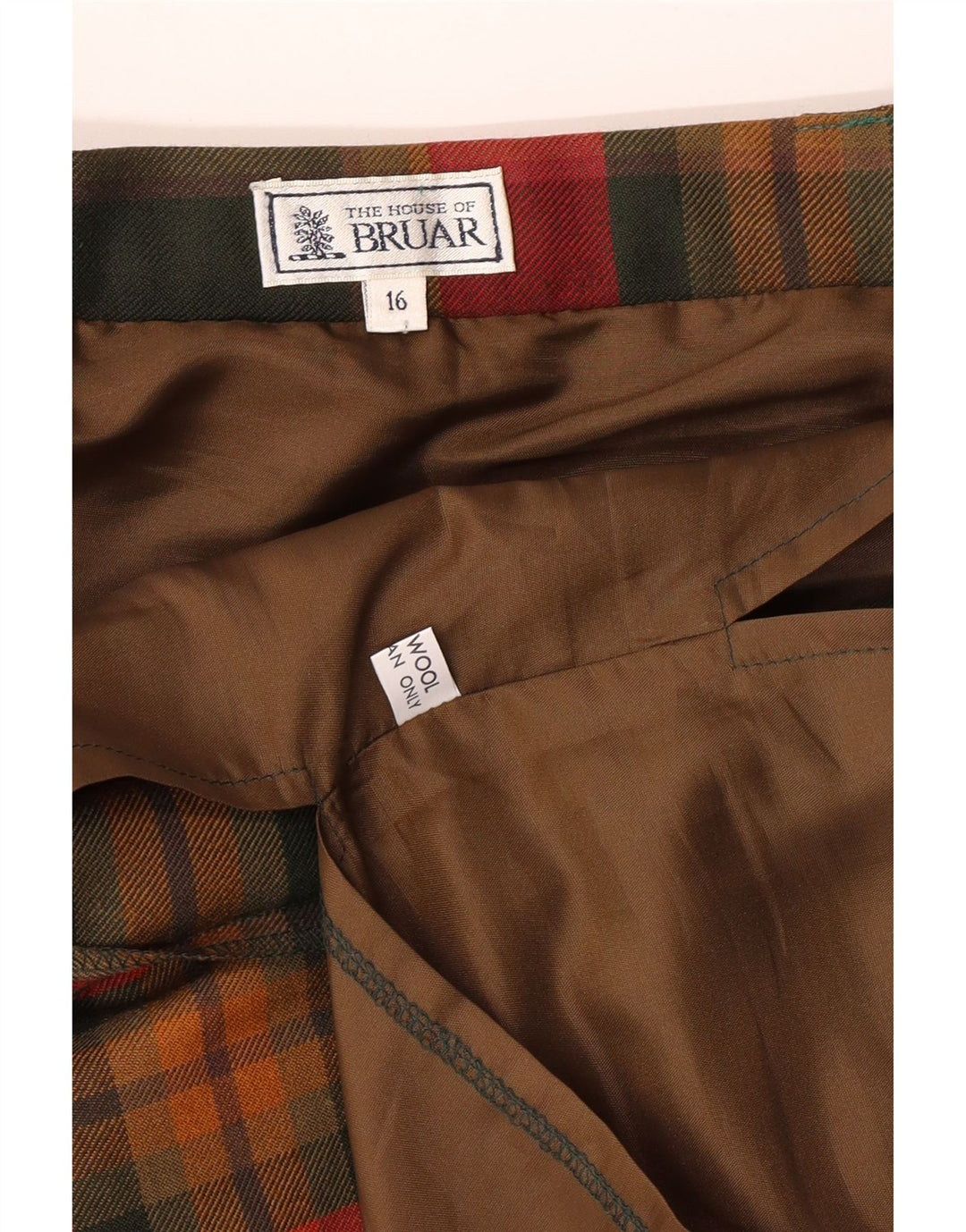 THE HOUSE OF BRUAR Jupe trapèze pour femme UK 16 Large W33 Plaid rouge