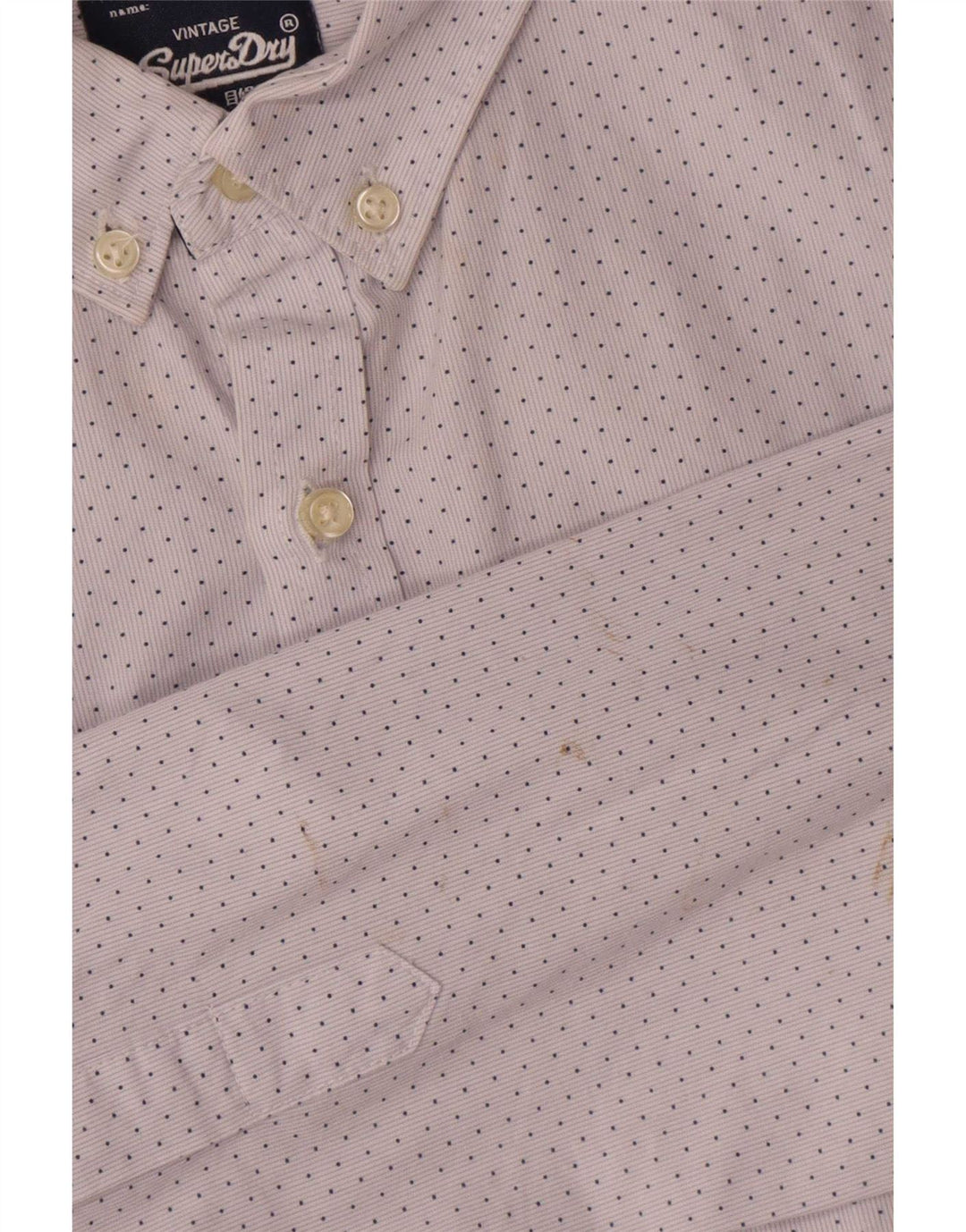 Superdry Chemise Homme Medium White Spotted Cotton