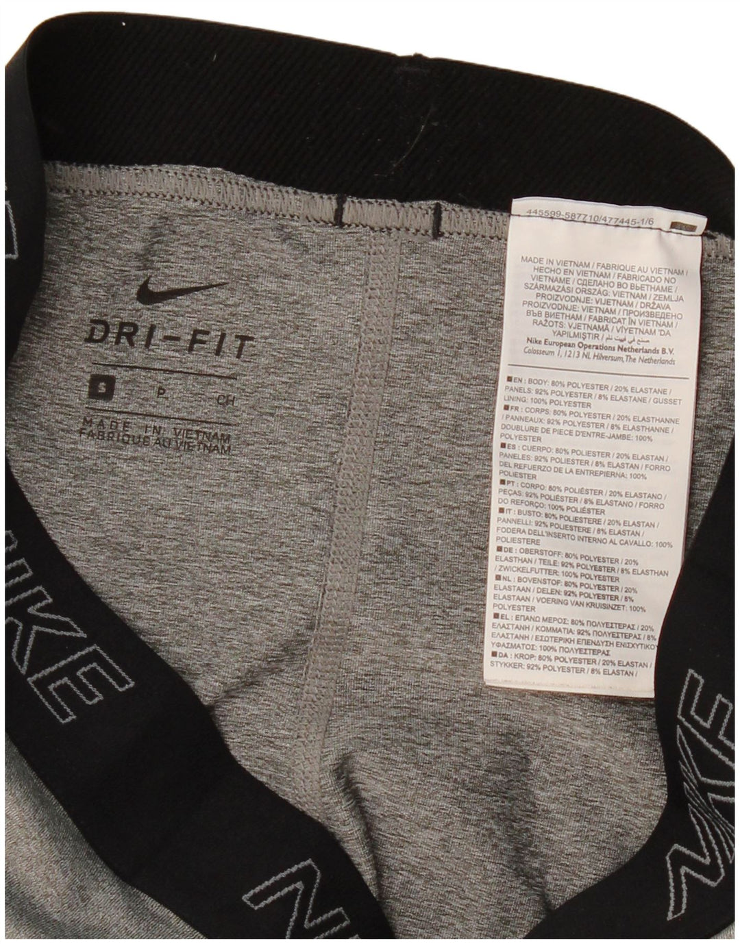 Nike Legging Dri Fit pour femme UK 8 Small Gris Colorblock Polyester