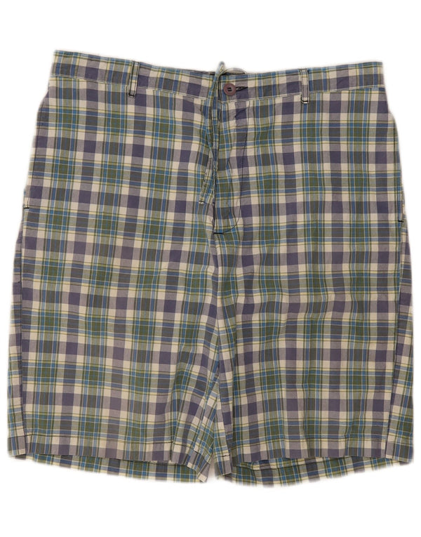 Woolrich Short Chino Regular Homme W38 XL Coton à Carreaux Multicolore
