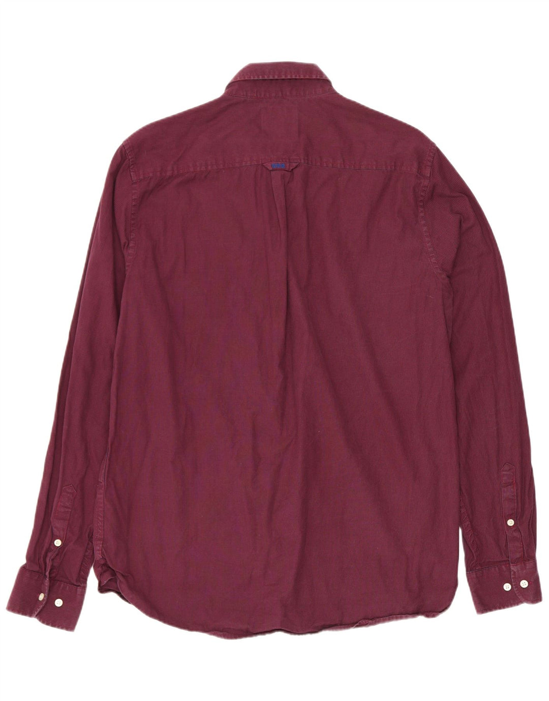 Superdry Chemise Homme Large Bordeaux Pied-de-Poule Coton