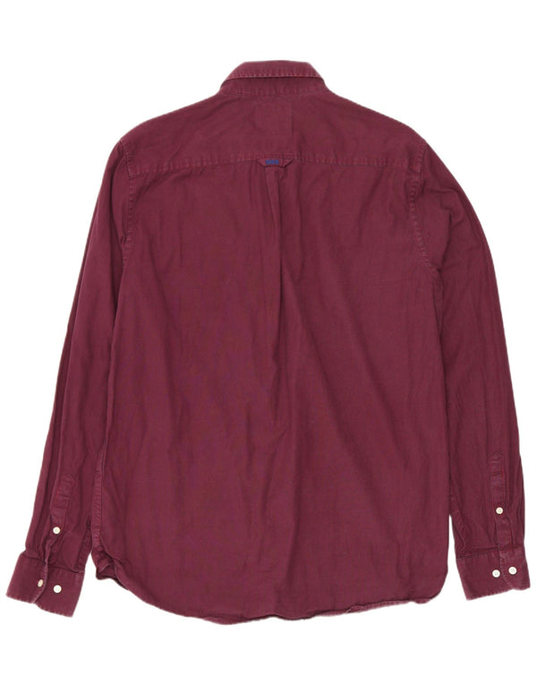 Superdry Chemise Homme Large Bordeaux Pied-de-Poule Coton