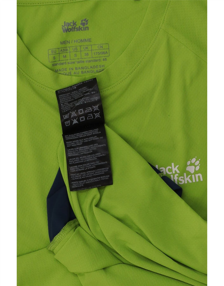 Jack Wolfskin T-Shirt Homme Haut Petit Vert Colorblock Polyester