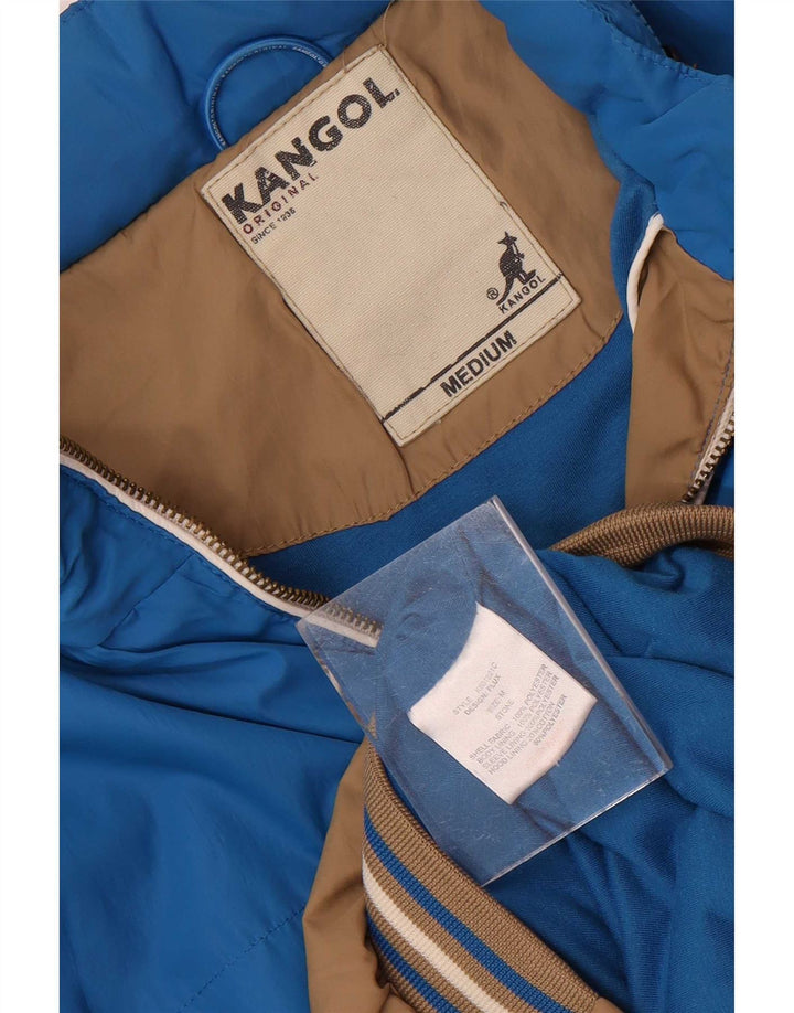 Kangol Veste Bomber à Capuche Homme UK 38 Marron Moyen Colorblock Polyester