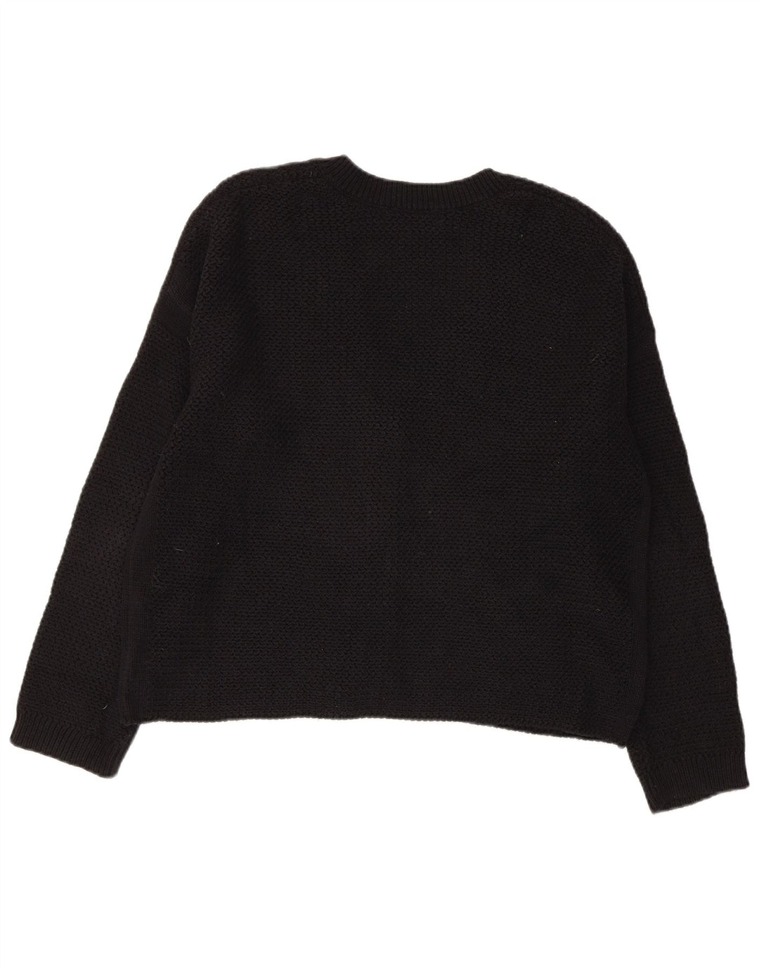 MARKS & SPENCER Pull cardigan court pour femme UK 14 Coton noir moyen