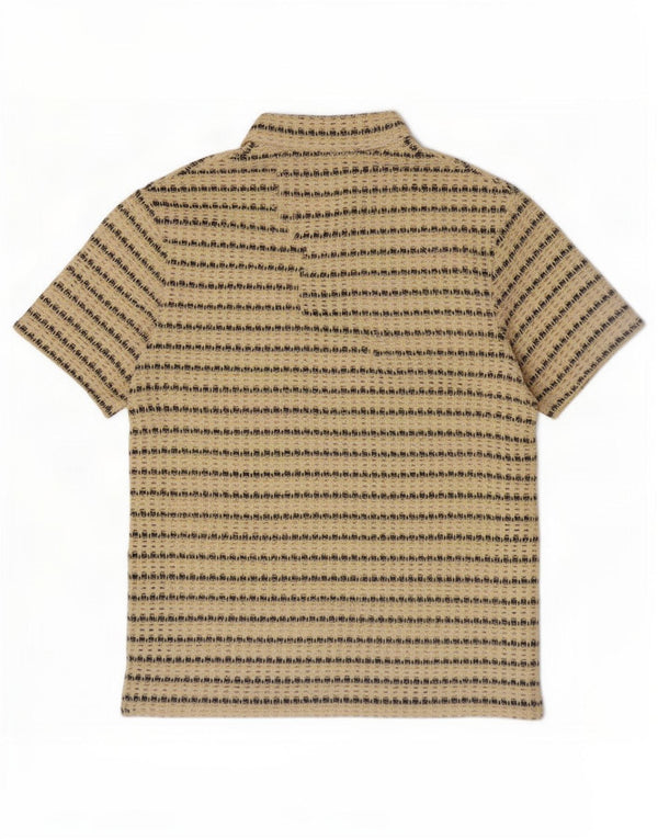 Polo Transparent En Coton Rayé Jaune Moyen Homme Zara Homme