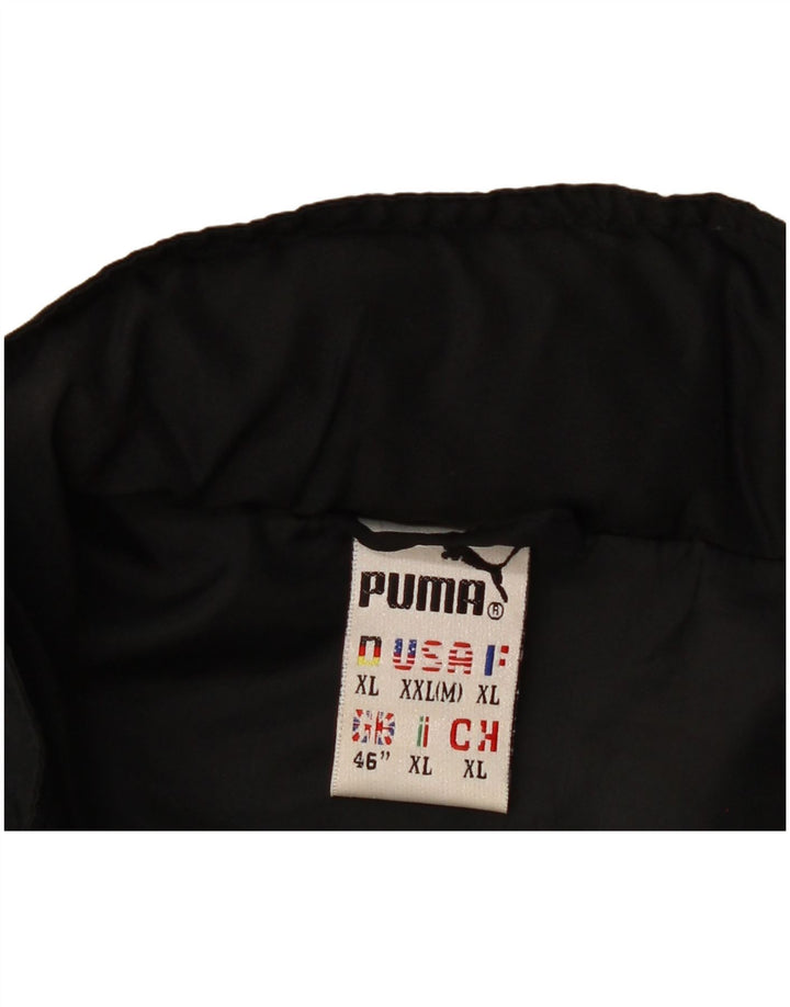 Puma Manteau coupe-vent graphique pour homme UK 44 2XL Noir Colorblock Polyester
