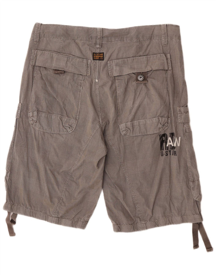 G-Star Short cargo pour homme W34 en coton à carreaux gris grand