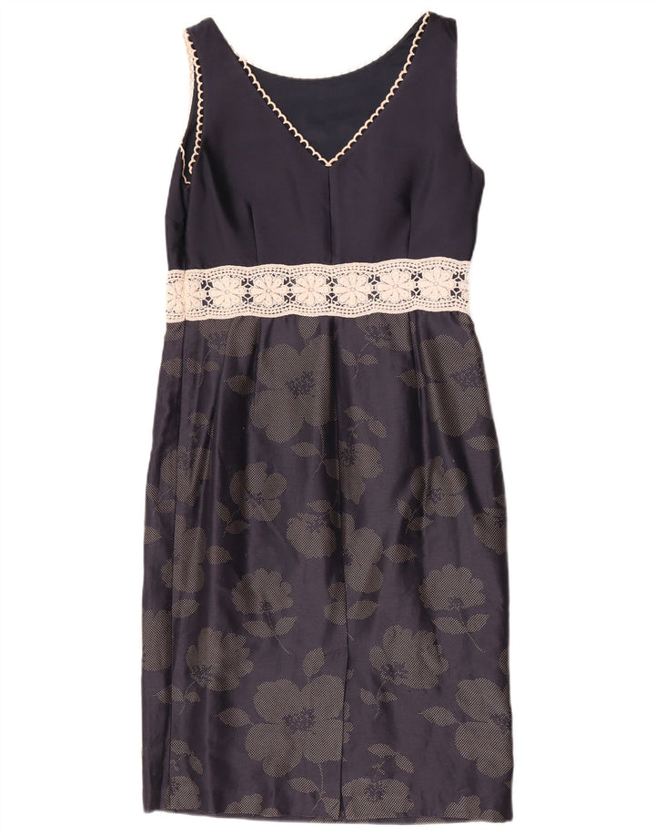 Fenn Wright Manson Robe fourreau pour femme UK 10 Petit Bleu Marine Floral