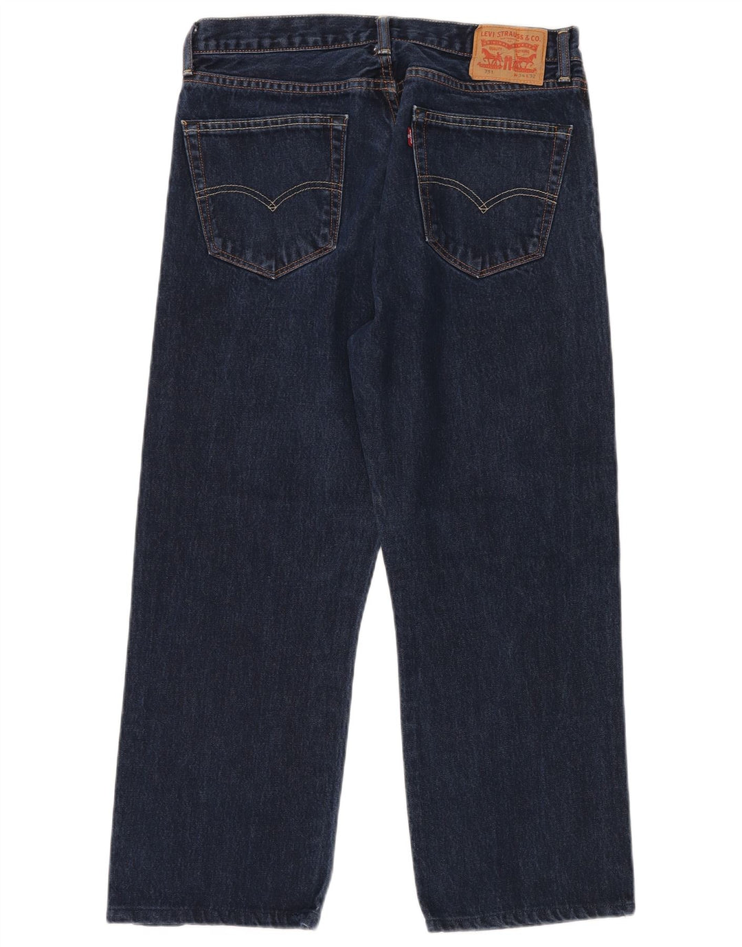 LEVI'S Jean Droit 751 Homme W34 L28 Bleu Marine Coton