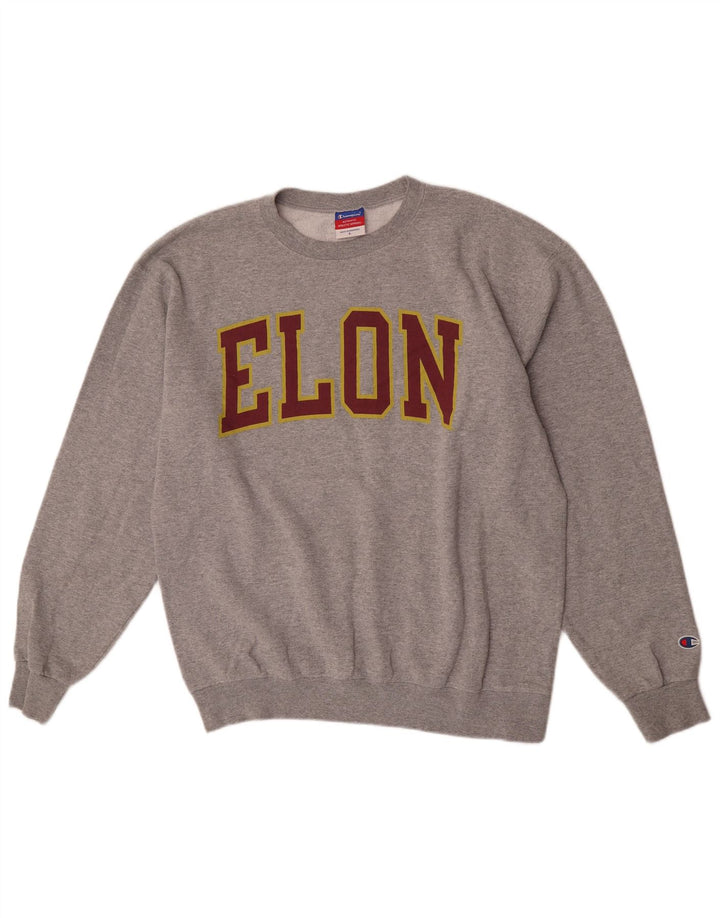 Champion Sweat-shirt graphique pour homme en coton moucheté gris grand