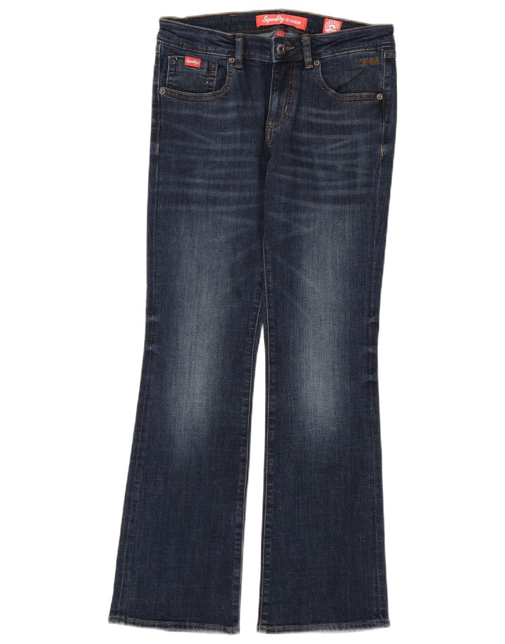 SUPERDRY Jean Bootcut Femme W28 L30 Bleu Coton