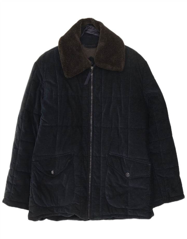 Belfe & Veste rembourrée en velours côtelé pour homme UK 38 Bleu marine moyen en coton