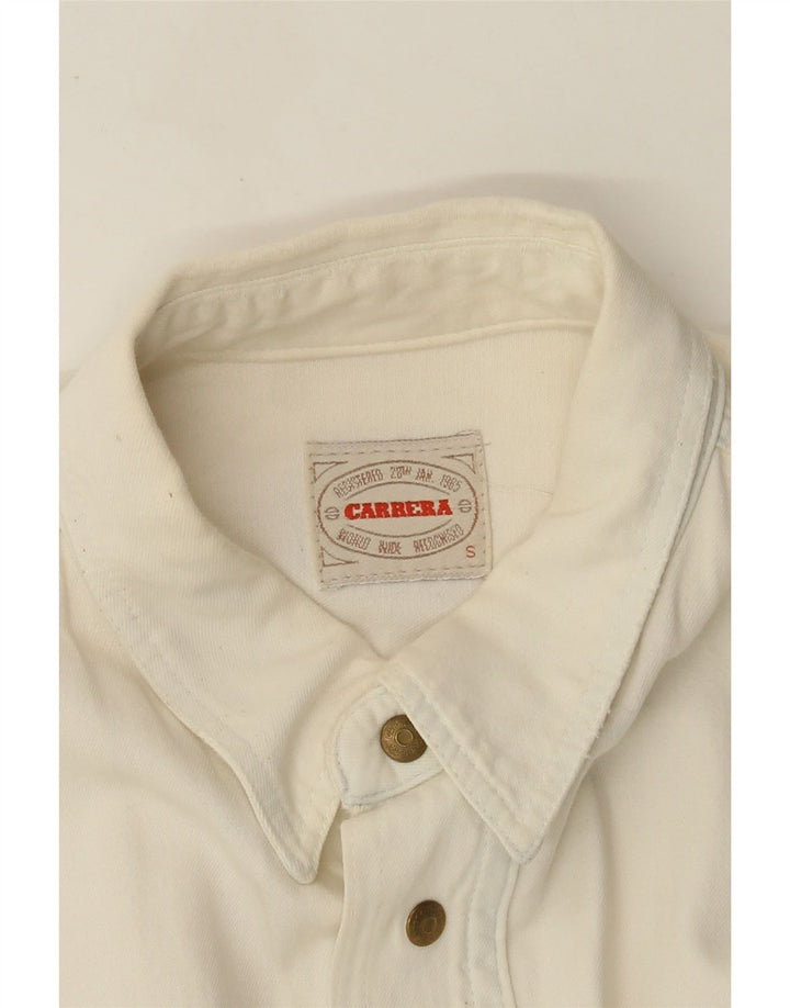 Carrera Chemise En Jean Small Blanc Cassé Homme