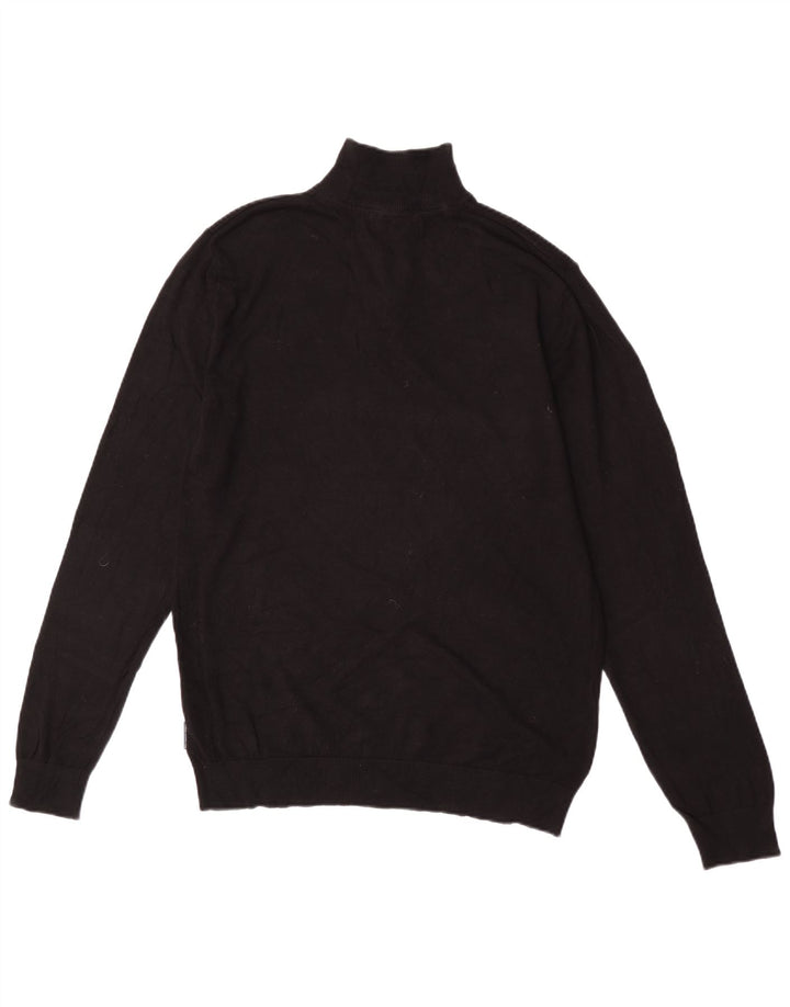 French Connection Pull Col Zippé Homme Noir Large Viscose