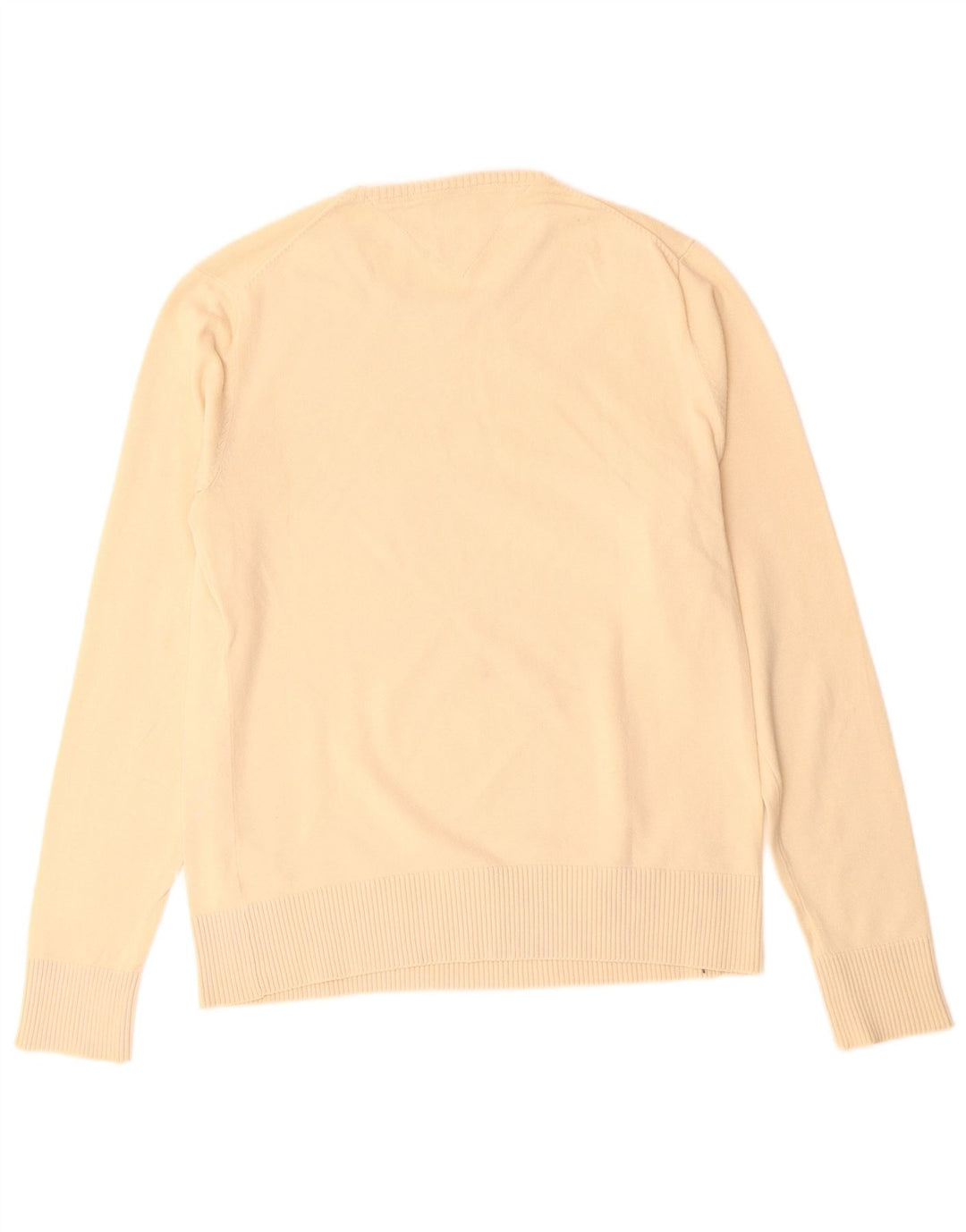 TOMMY HILFIGER Pull à col rond pour homme Petit coton beige