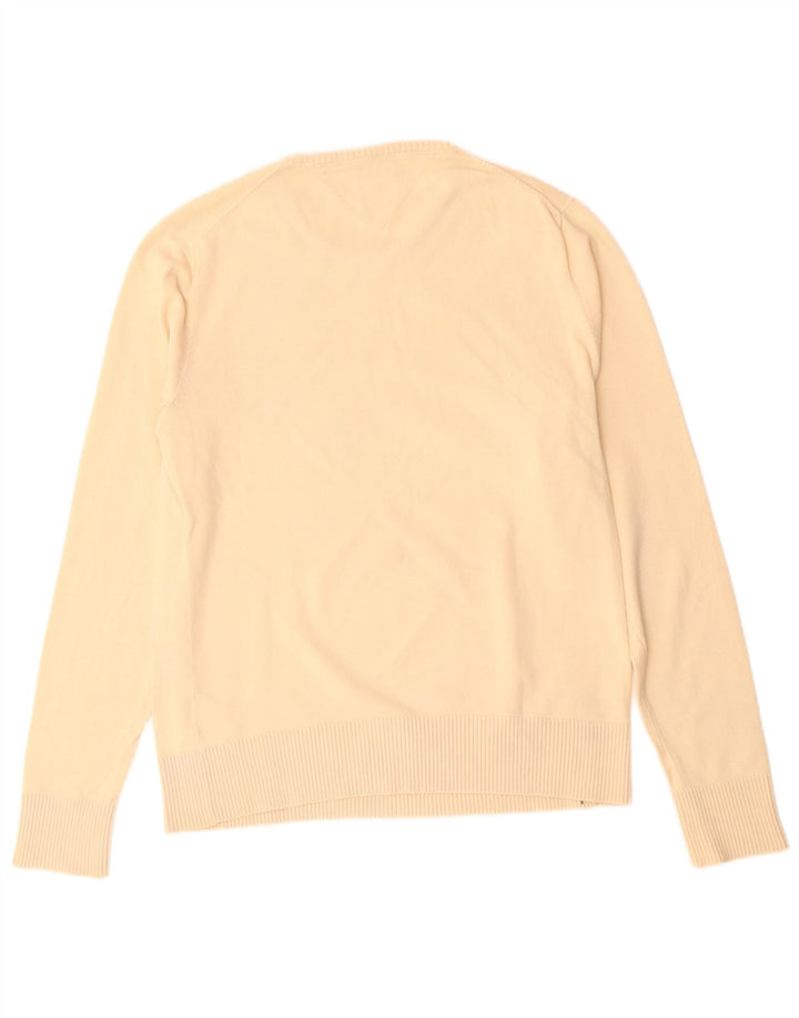 TOMMY HILFIGER Pull à col rond pour homme Petit coton beige