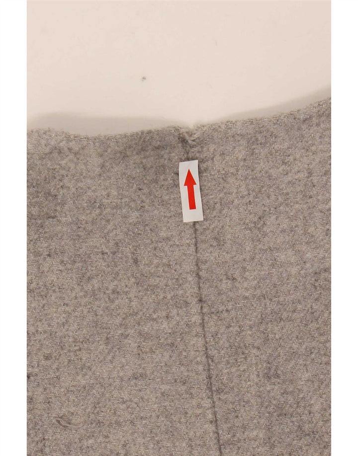 Zara Manteau surdimensionné à manches 3/4 pour femme UK 10 Petite laine grise