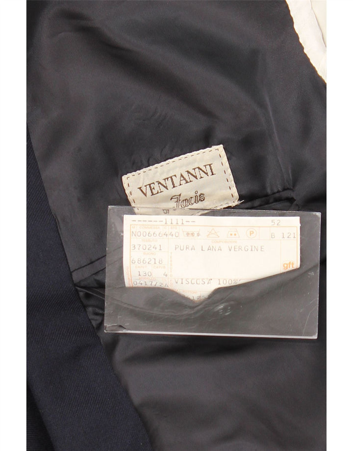 FACIS Veste Blazer Croisée Homme IT 52 XL Bleu Marine Laine Vierge