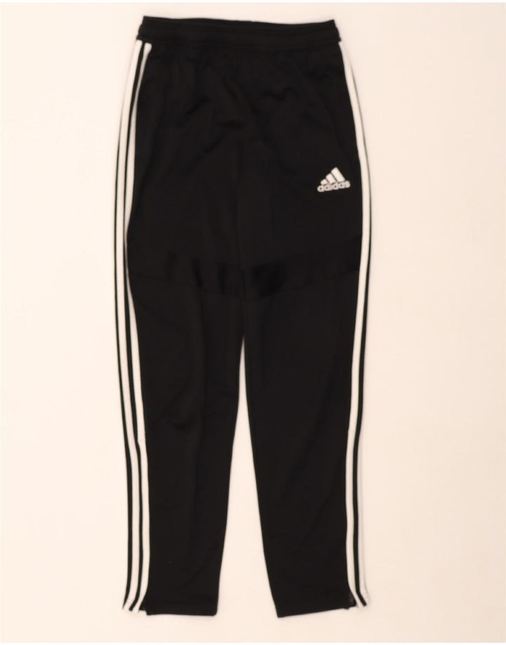 ADIDAS Boys Tracksuit Trousers 13-14 Years  Black Polyester