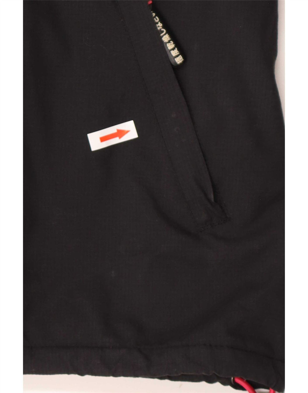 Superdry Veste coupe-vent à capuche Windcheater pour femme UK 14 Medium Noir