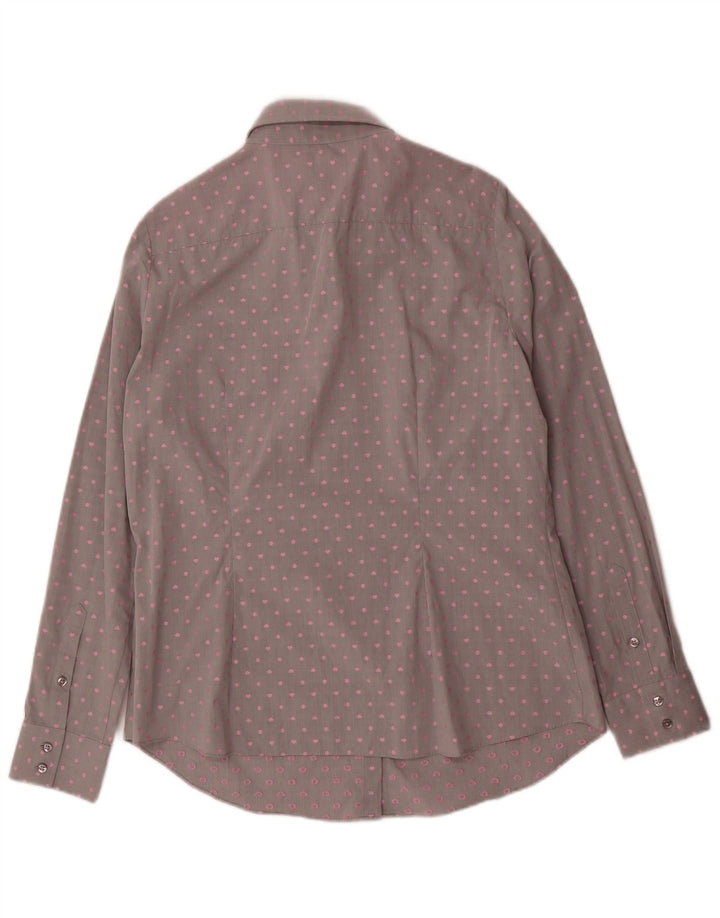 Hawes & Curtis Chemise Femme UK 14 Large Gris Taché