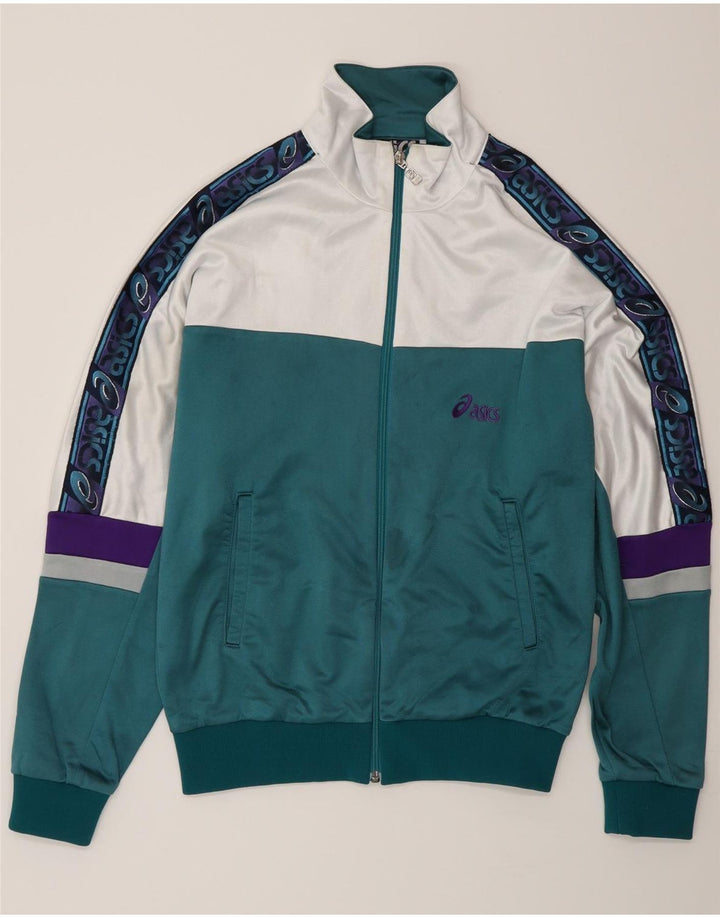Asics Veste de Survêtement Graphique Homme IT 48 Vert Moyen Colourblock