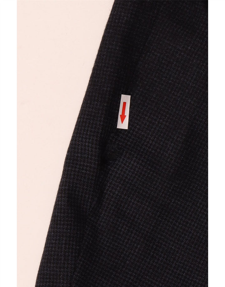 Hugo Boss Veste blazer à 2 boutons pour homme UK 42 XL pied-de-poule bleu marine