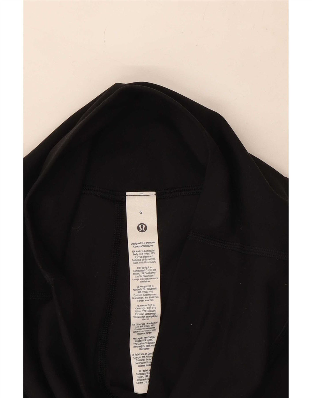 Lululemon Leggings Femme US 6 Nylon Noir Moyen