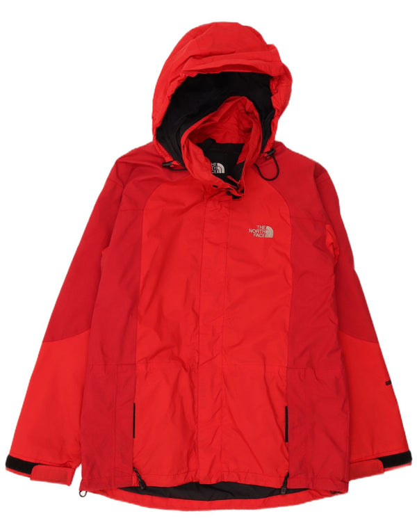 The North Face Veste de pluie à capuche pour homme UK 36 Petit nylon color block rouge