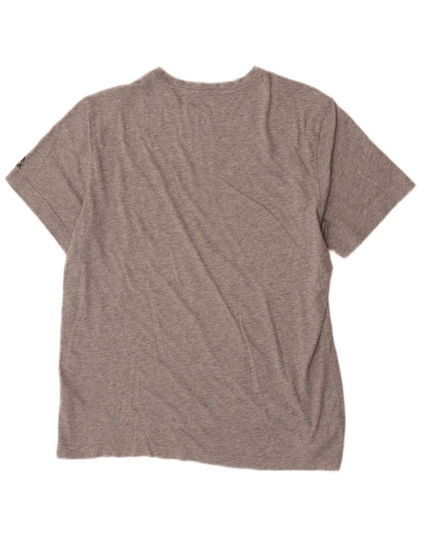 Reebok T-Shirt Graphique Homme Large Gris Coton