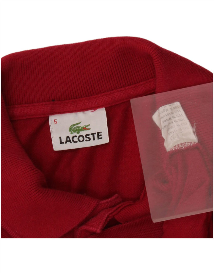 LACOSTE Polo Homme Taille 5 Grand Coton Rouge