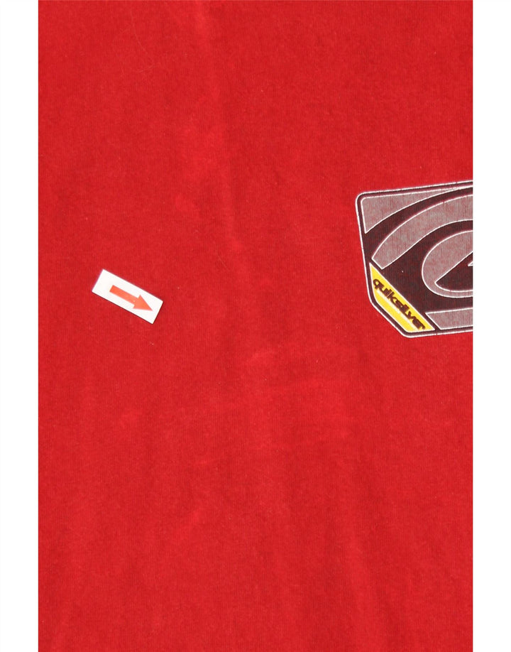Quiksilver T-Shirt Graphique Homme Grand Rouge Coton