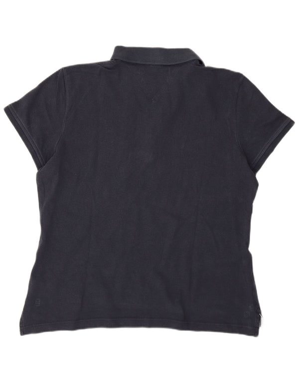 Tommy Hilfiger Polo Femme UK 18 XL Bleu Marine Coton