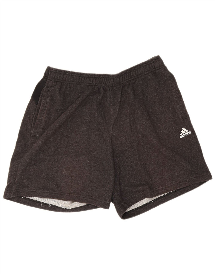 Adidas Short de sport pour homme en coton gris Taille L
