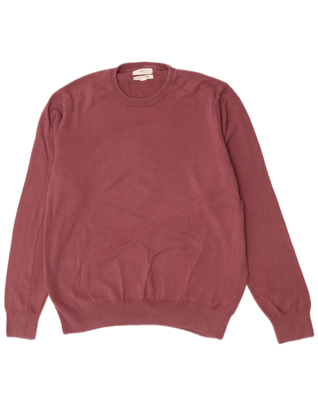 Marks & Spencer Pull col rond pour homme XL en coton rose