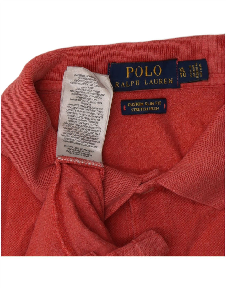 POLO RALPH LAUREN Polo Slim Fit personnalisé pour homme XL en coton rouge